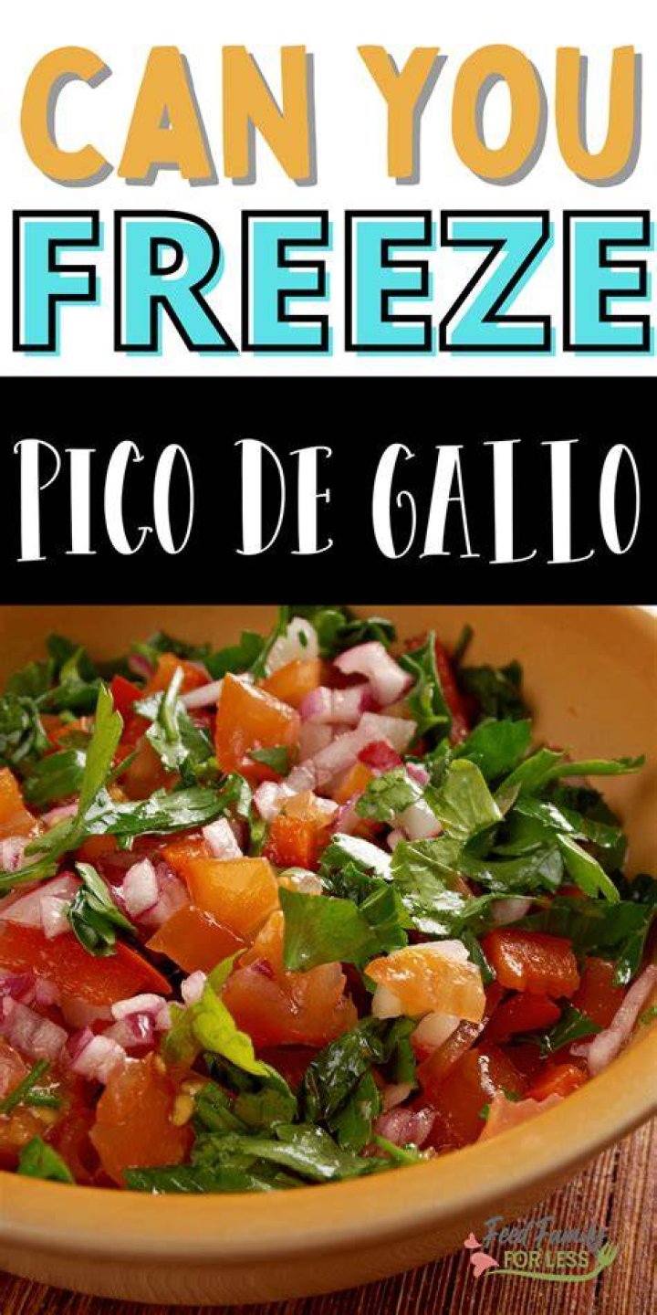 Can you freeze pico de?