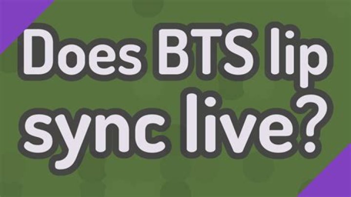 Does BTS lip sync