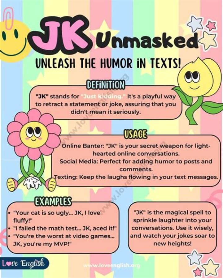 What Does Jk Mean - How To Discuss
