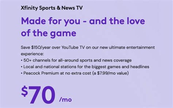 What does the Xfinity Sports package include